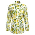 thumbnail image 4 of Limoncello, Lemon Vine Long Sleeve Blouse Woman Streetwear Casual Shirts Summer Oversize Woman Streetwear Clothing Birthday Present, 4 of 7
