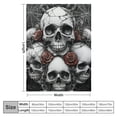 thumbnail image 4 of Patifu Skulls Roses Spider Web Warm Lightweight Blanket Soft Fleece Blankets for All Seasons - Perfect Throw Blanket for Living Rooms Sofa Decor and Cow Gifts - Various Sizes Available 40x50in, 4 of 6