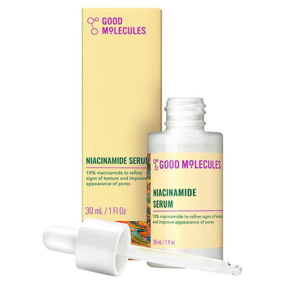Good Molecules Niacinamide Serum - 10% Niacinamide to Target Blemishes, Nourishment, & Skin Tone, Brightening Skincare for Face, 1 fl oz