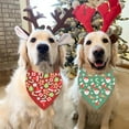 thumbnail image 2 of Christmas Dog Bandanas 2 Pack, Adorable Christmas Patterned Dog Bandanas for Boys and Girls, Durable Fabric, Bandanas for Small, Medium, Large, and Extra Large Dogs, 2 of 6