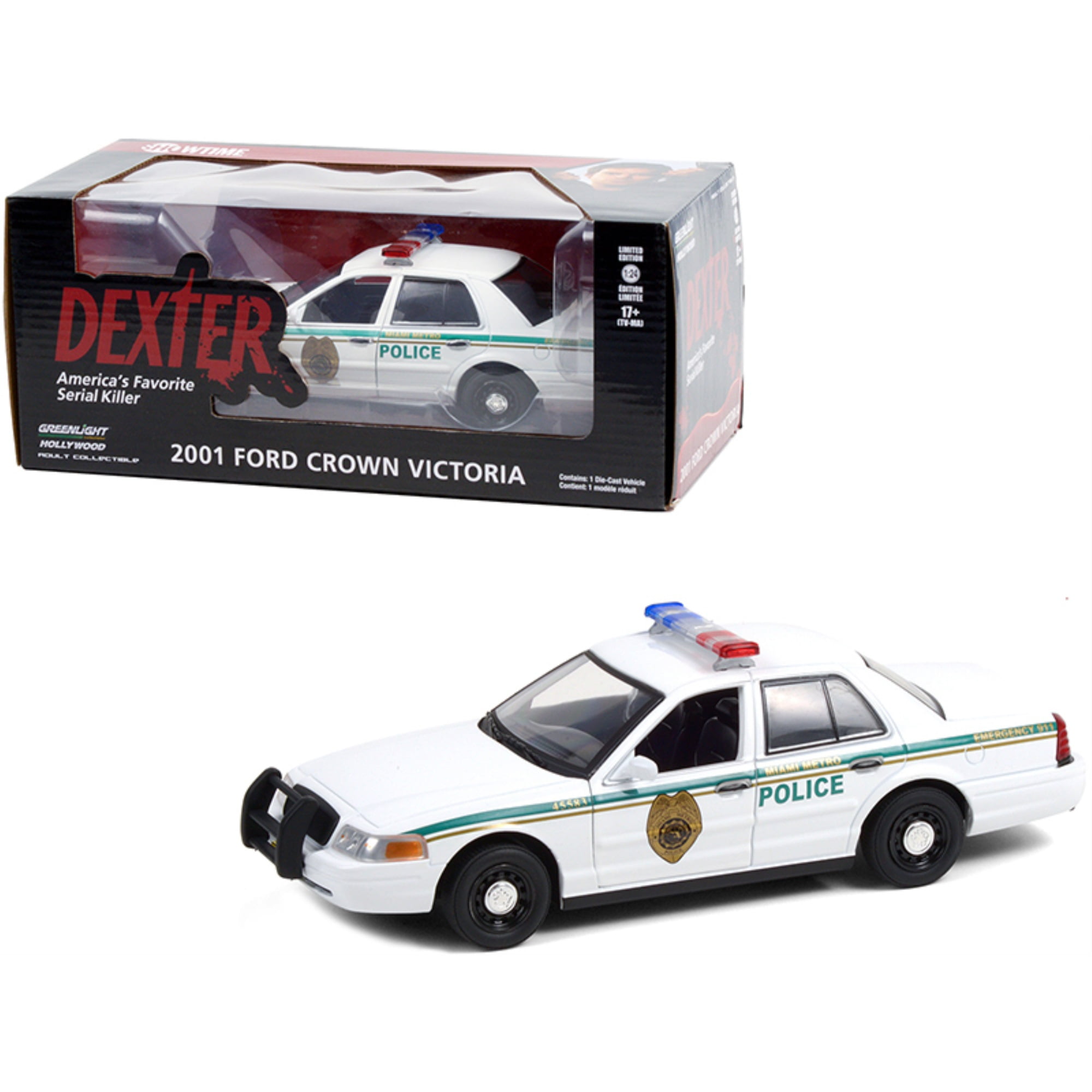 GREENLIGHT 85511 85512 or 85513 HOT PURSUIT DODGE PLYMOUTH FORD Police Car 1:24 