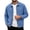 Blue, variant on hoksml Men s Solid Corduroy Collared Zip Up Jacket Long Sleeve Casual Outerwear for Fall Winter Daily Work Comfort