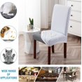 thumbnail image 5 of Waterproof Chair Covers for Dining Room Set of 2, Stretch Jacquard Dining Chair Slipcovers Removable Washable Chair Protectors Cover for Kitchen, 5 of 5