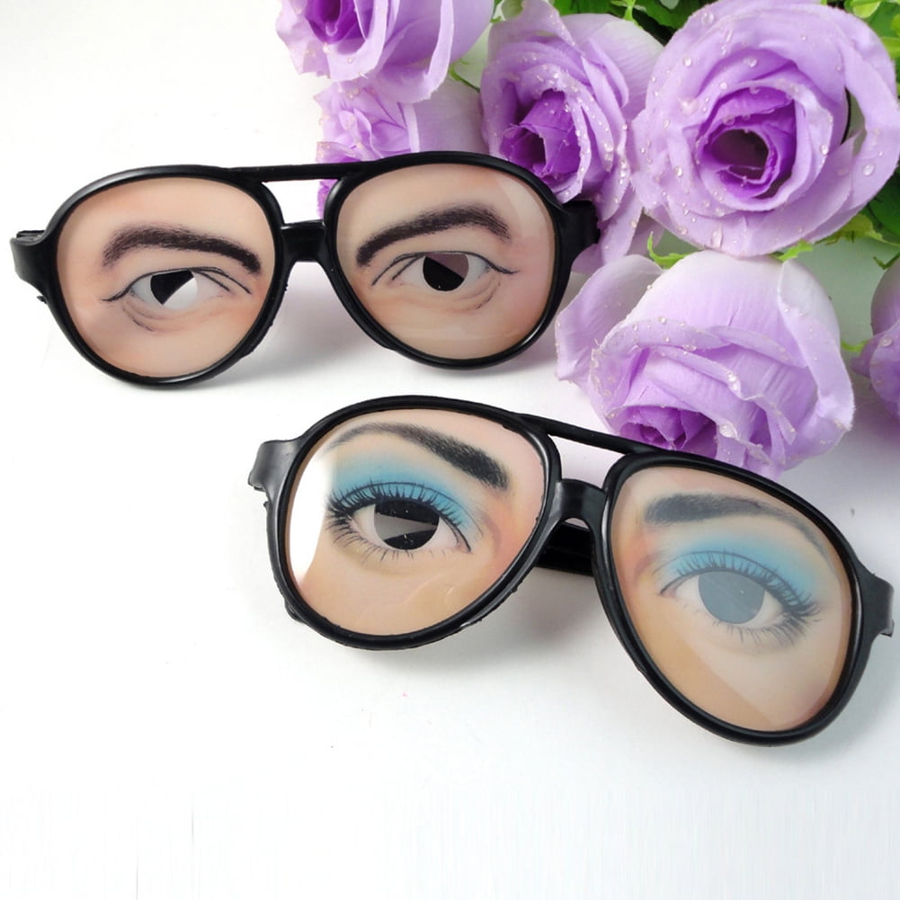 VISLAND Glasses,Fake Eyes, Funny, Joke, Plastic, 1pc Glasses For
