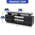 thumbnail image 6 of Uforic 70 inches Modern TV Stand with Light Strip, Storage Cabinets and Adjustable Partition, Black, 6 of 6