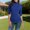 Blue, variant on Womens Tops Trendy Casual High Neck Short Sleeve Fashion Clothing Formal Loose Fit Solid Color Spring Tops Blouses for Women
