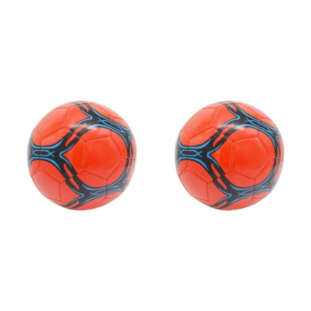 Langgg Ballon de Soccer Officiel - Durable et Largement Utilisé pour les Matchs et l'Entraînement Ballon en PVC Portable Ballon de Soccer Officiel le Plus Récent Rouge type 5 2Ensemble