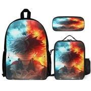My Hero Academia Backpack 3 Piece Set Laptop Backpack with Pencil Case Lunch Bag Combination For Travel Work Camping
