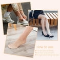 thumbnail image 5 of 3 Pairs Toe Topper Socks No Show Liner Half Socks For Women With Padding Liner Socks Non-Skid Bottom, No Show Socks Women Non Slip Heel, 5 of 6