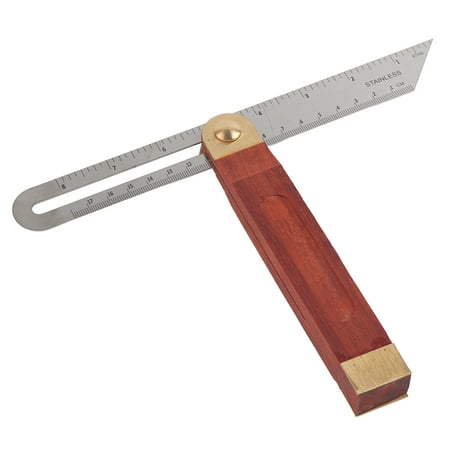 

Woodworking Bevel Movable 9in Sliding T Carpentry Adjustable Angle Ruler Measurement Tool
