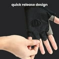 thumbnail image 6 of Tnobhg 1 Pair Sports Cycling Bike Gloves Padded Half Finger Bicycle Gloves with Fastener Tape Shock-Absorbing Anti-Slip Breathable Gloves, 6 of 7