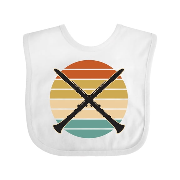 Inktastic Clarinet Music Retro Marching Band Boys or Girls Baby Bib
