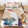 thumbnail image 1 of Phineas and Ferb Machine Wash Safe Practical Zipper Soft Touch Quality Fabric Duvet Cover Sets for Comfortable Sleep, 1 of 5