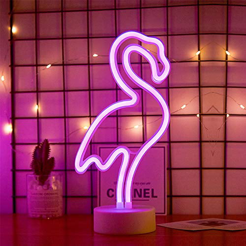 Enuoli Led Flamingo Neon Light Signs, Brilliant Ideas Flamingo Led Neon Table Lamp
