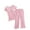 Pink, variant on AJTQTH Summer Nursing Clothes Set for Women Oversized Solid Color Outfits Deep V-Neck Short-Sleeved Tops+Drawstring Straight-Leg Trousers Pregancy Homewear Gray XL