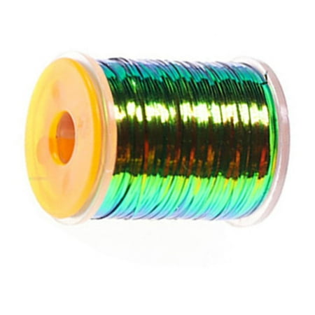 BELOWSYALER Flat Metallic Fly Tying Tinsel Double Side Color Flat Tinsel Fly Tying Flat Peacocks Tinsel Spool Fly Tying Materials