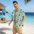 thumbnail image 5 of Dailycode Men's Casual Button Down Shirts Short Sleeve Summer Hawaiian Beach Shirt, Tropical Fish in Water, 5 of 7