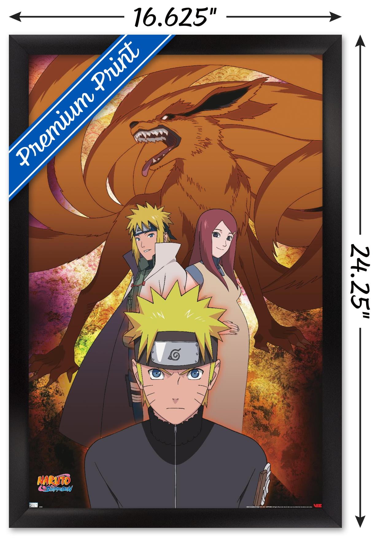 Naruto Shippuden - Nine-Tails Group Wall Poster with Magnetic