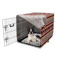thumbnail image 5 of Animal Dog Crate Cover, Abstract Pattern of an Animal Silhouette on a Background of Zigzags, Easy to Use Pet Kennel Cover Small Dogs Puppies Kittens, 7 Sizes, Vermilion and Multicolor, by Ambesonne, 5 of 6