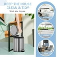 thumbnail image 7 of CL.HPAHKL Mini Bathroom Trash Can with Lid, Stainless Steel 1.6 Gallon Garbage Can with Removable Inner Basket, Portable Pedal Trash Bin Waste Basket for Bathroom, Office, Kitchen, 7 of 7