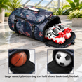 Sports Duffel Backpack, A-floral Blue, Large Capacity with Multiple ...
