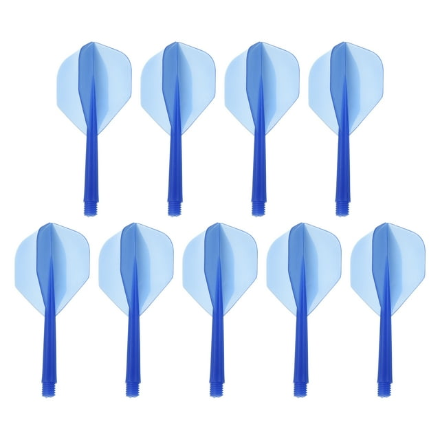 Unique Bargains Vols de Fléchettes Intégrés, Ensemble de 9 Fléchettes Durables, Bleu Transparent