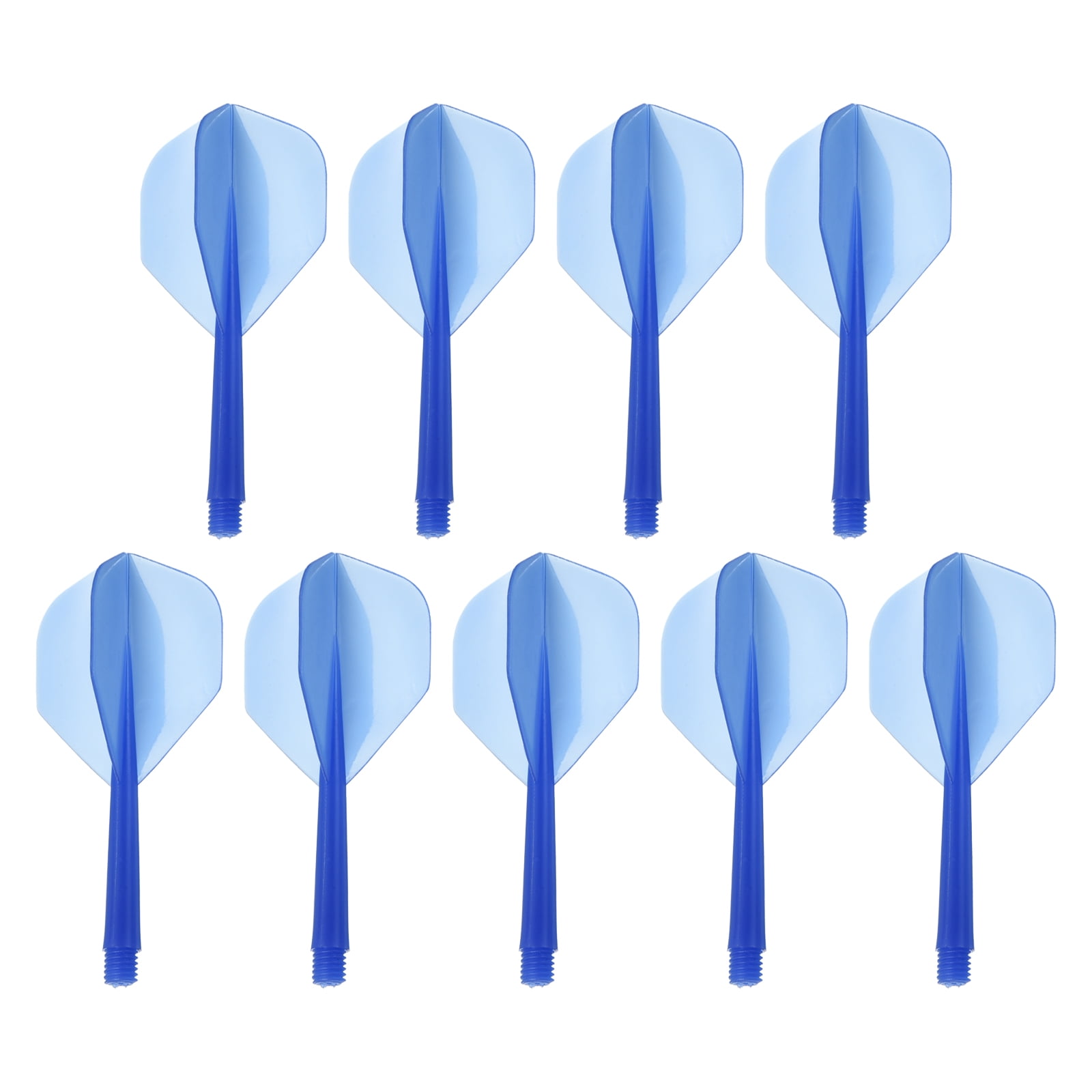 Uxcell Integrated Dart Shaft Flights, 9 Pack Durable Dart Flight Set, Transparent Blue