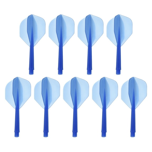 Uxcell Integrated Dart Shaft Flights, 9 Pack Durable Dart Flight Set, Transparent Blue
