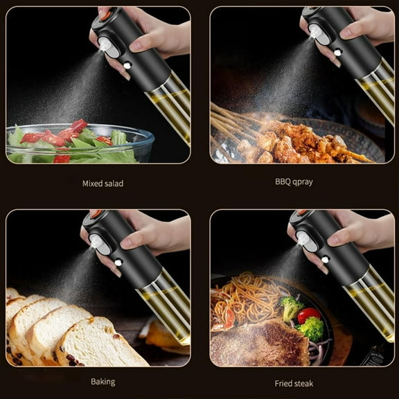 Oil Sprayer for Cooking - Electric Olive Oil Sprayer - 200ml Glass Oil Spray Bottle - Continuous Spray with Portion Control - Two Spray Methods -Kitchen Gadgets for Air Fryer, Salad, Cooking