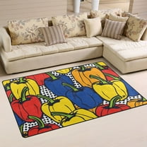 Chilies Area Rug Washable Floor Carpet Mat 60 x 39 inch for Bedroom Living Room Kids Room Home Decor