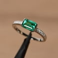 thumbnail image 2 of Natural Green Emerald 925 Sterling Silver Ring, Gift for Her, Gemstone Ring, Birthstone Rings for Women, Gift For Her, 2 of 2