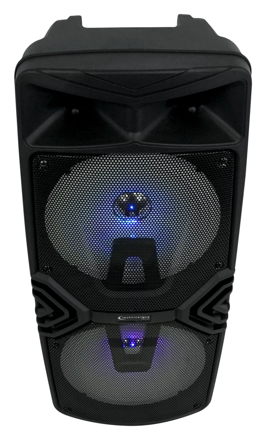 Technical Pro Dual 8" Rechargeable Karaoke Machine System Bundle with Stand & (2) Microphones