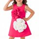 thumbnail image 2 of Vestido de la Niña de la Flor Blanca sin Mangas Verano Rojo Y Blanco de la Rodilla de la Falda de la Longitud Bolsos de Fiesta para los Niños Cumpleaños Vestido Al Aire Libre, 2 of 9