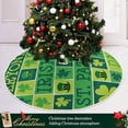 thumbnail image 6 of FMSHPON Clover Leaves Xmas Christmas Tree Skirt Stand Mat for Holiday Party Decoration Indoor Outdoor 36 inches, 6 of 6