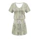 thumbnail image 2 of Mini Vestido de Verano Color Sólido Cuello en V Manga Corta Vestido de Becerro Medio, Vestido Corto de Verano, 2 of 5