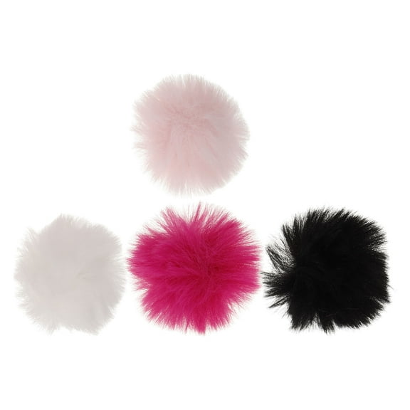 OUNONA 4pcs Fluffy Mic Covers for Lapel Microphones Home Microphone Furry Cover Windscreen Muff Cover Microphone Protective Cover