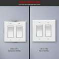 thumbnail image 3 of ENERLITES Decorator Light Switch or Receptacle Outlet Wall Plate, Mid-Size 2-Gang 4.88" x 4.92", Polycarbonate Thermoplastic, UL Listed, 8832M-W, White, 3 of 3