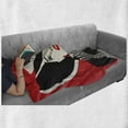 thumbnail image 6 of Fashion Soft Flannel Fleece Throw Blanket, French Style in Shabby Form Classical Vintage Hat and Striped Coat Design Print, Cozy Plush for Indoor and Outdoor Use, 70" x 90", Black Red, by Ambesonne, 6 of 6