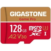 Gigastone 128GB Micro SD Card, Game Pro, Nintendo Switch Compatible, A2 Run App, 4K Video Recording, Micro SDXC R/W up to 100/50MB/s