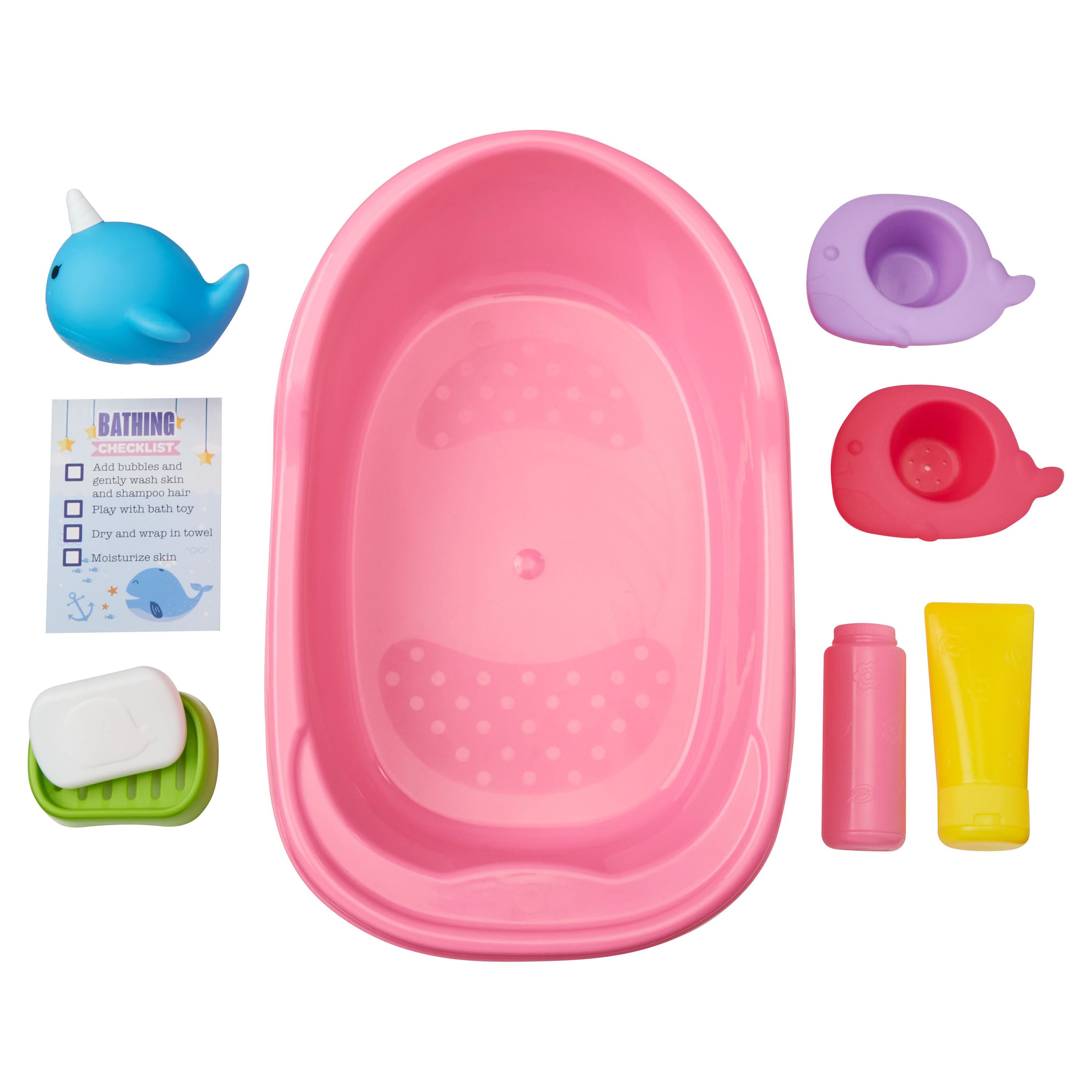 Kid Connection Bathing Baby Doll Play Set, Light Skin Tone - image 4 of 5
