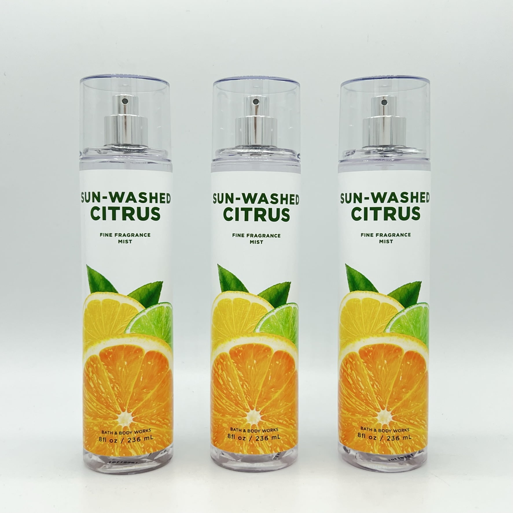 Bath and Body Works Sun-Washed Citrus 8oz Fine Fragrance Mist 3-Piece