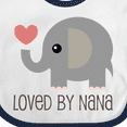 thumbnail image 4 of Inktastic Loved by Nana Grandchild Elephant Boys or Girls Baby Bib, 4 of 4