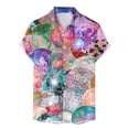 thumbnail image 3 of PMUYBHF Chemise à Manches Courtes Imprimée 3D Mode Sequins Mardi pour Hommes 9659 m, 3 of 5