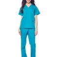 thumbnail image 5 of Dagacci Medical Uniform Unisex Scrubs Set Scrub Top and Pants, 5 of 5