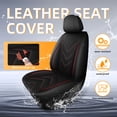 thumbnail image 6 of Car Seat Covers Fit for Volvo S40 2004-2011,Premium Leather Waterproof Leather Breathable Anti-Slip Fast Install Automotive Accessories Red,Full Set(2 Row 5 Seats), 6 of 10