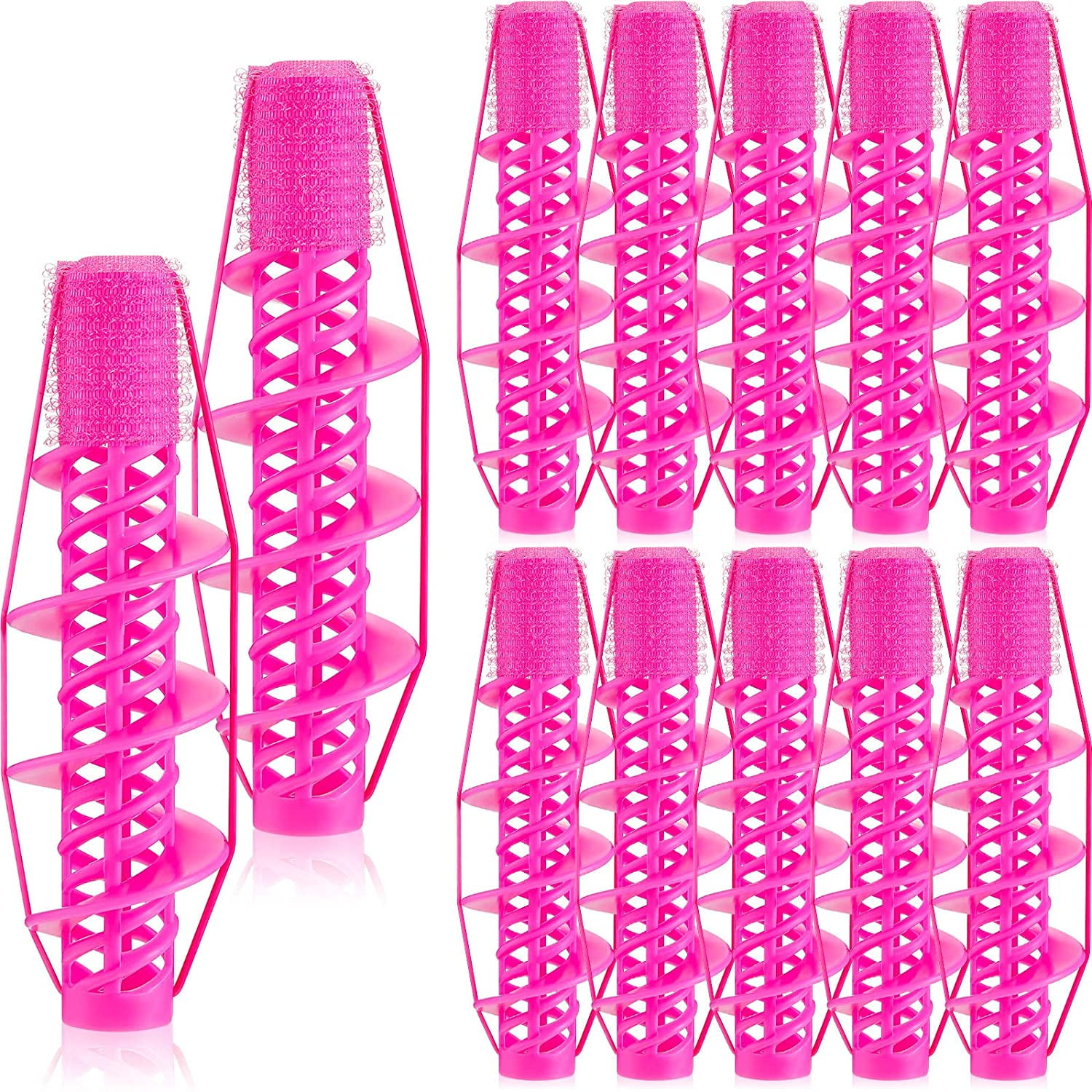 12 Pieces Spiral Curling Hair Rollers Salon Hairdressing Curlers No