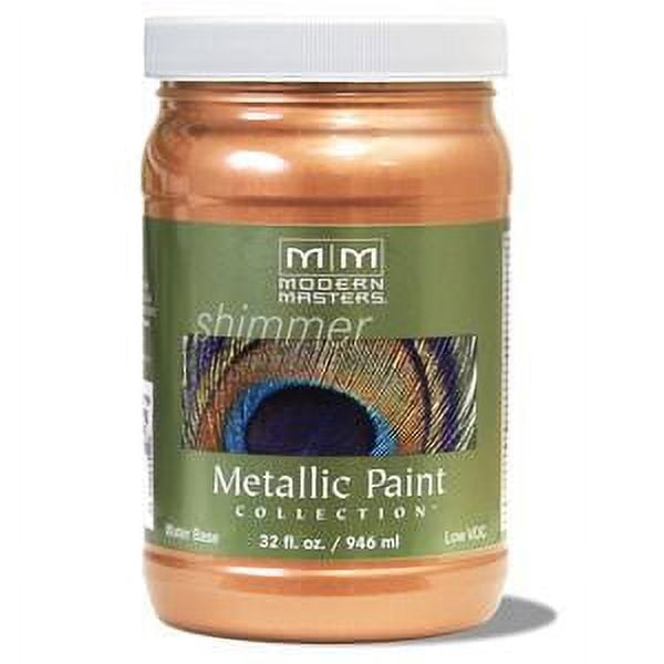 6 oz Modern Masters ME164 Flash Gold Metallic Paint Collection Water-Based Decorative Metallic Paint