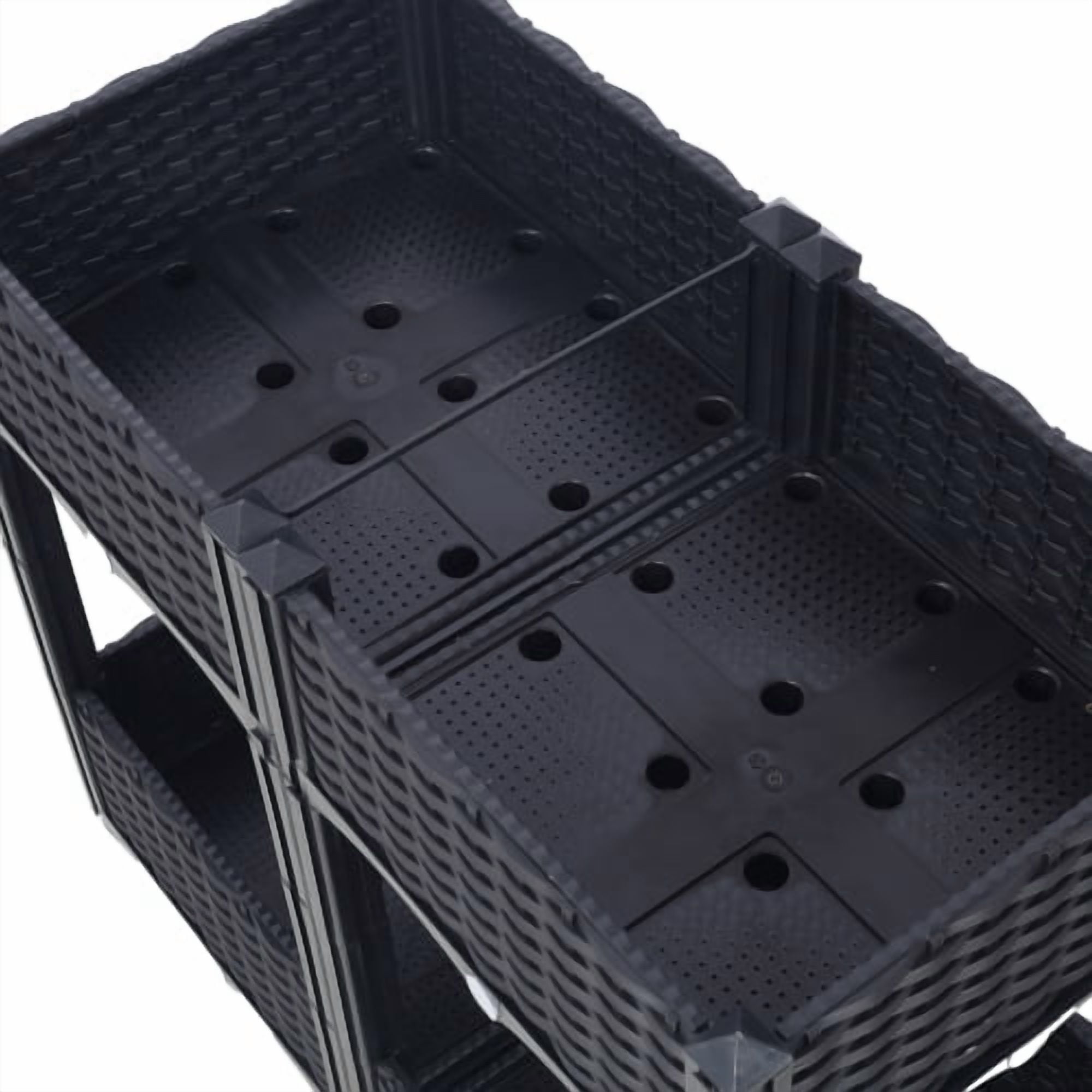 Standing Raised Garden Bed, 31.5" Elevated Planter Box with Drainage Plug, No-Bend Gardening for Vegetables, Flowers, Herbs, Outdoor Black Planter