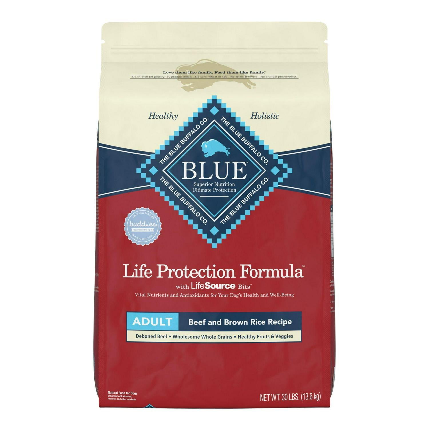 Blue Buffalo Life Protection Formula Natural Adult Dry Dog Food, Beef