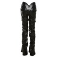 thumbnail image 4 of Gibobby Leggings afelpados de invierno para mujer Pantalones de mujer a la moda con estampado de escamas de pescado, pantalones ajustados(Negro,CH), 4 of 5